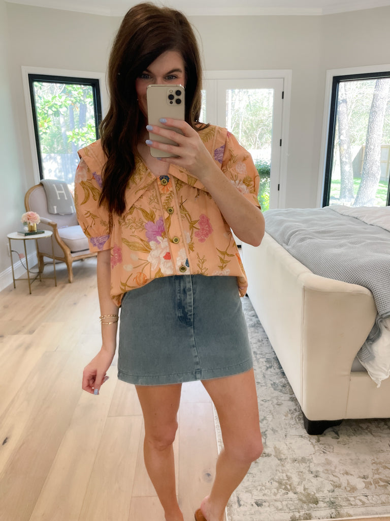 Double Take Denim Skort