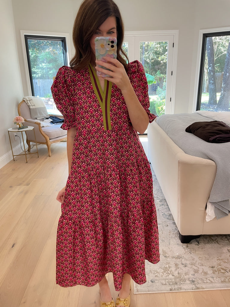 Merlot Moments Midi Dress