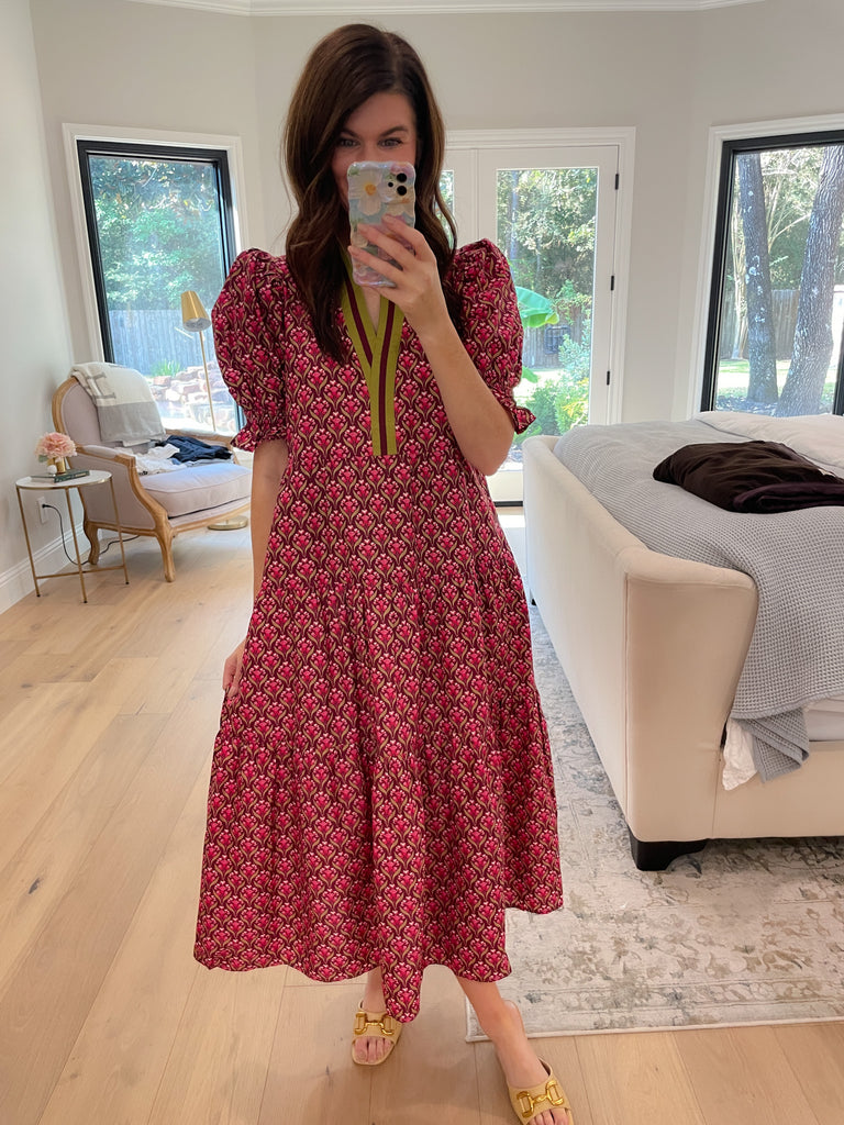 Merlot Moments Midi Dress