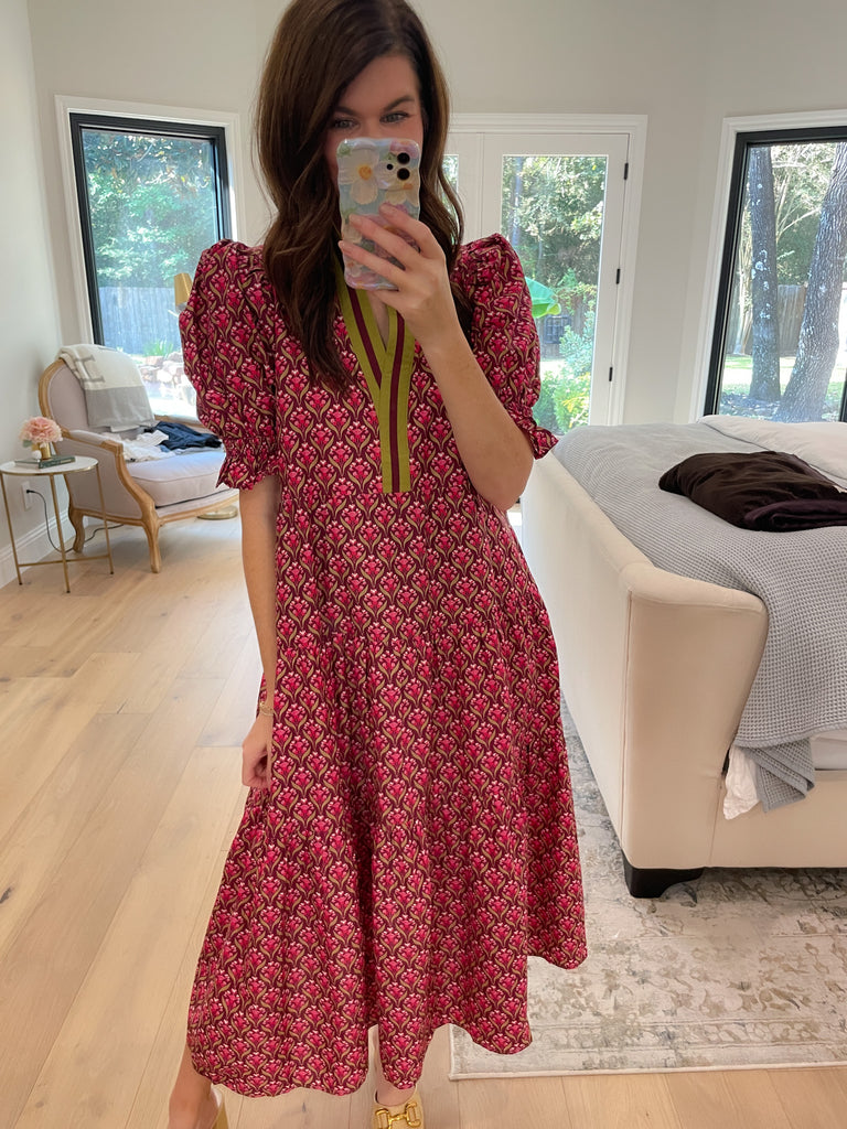 Merlot Moments Midi Dress