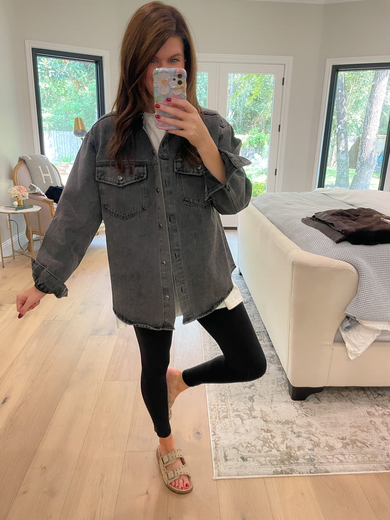 Levelland Denim Jacket in Charcoal