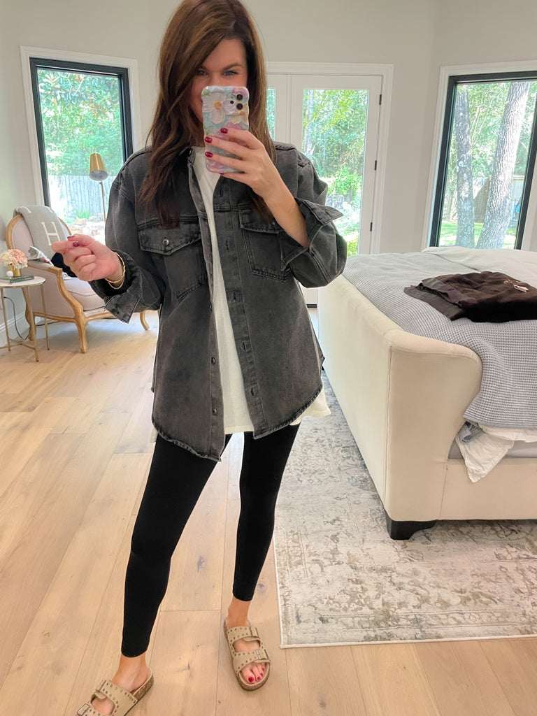 Levelland Denim Jacket in Charcoal