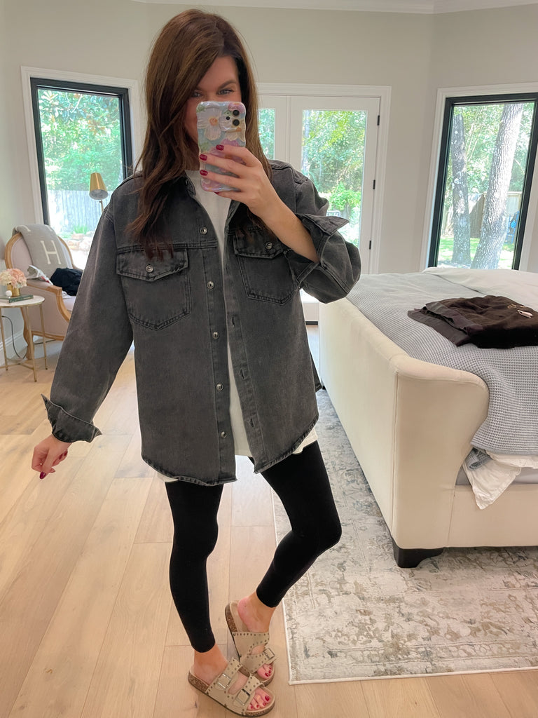 Levelland Denim Jacket in Charcoal