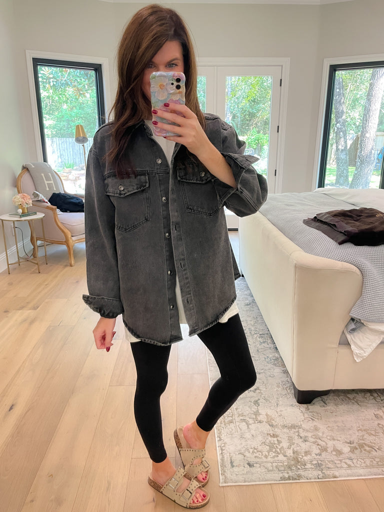 Levelland Denim Jacket in Charcoal