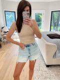 Sunny Side Denim Shorts in Light Wash