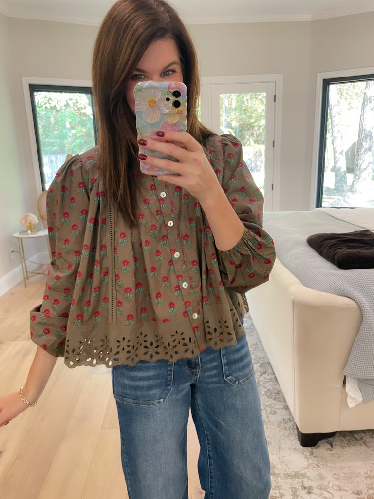 Sweet Briar Button Down Top