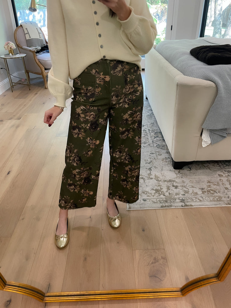 Wildflower Way Jeans in Olive