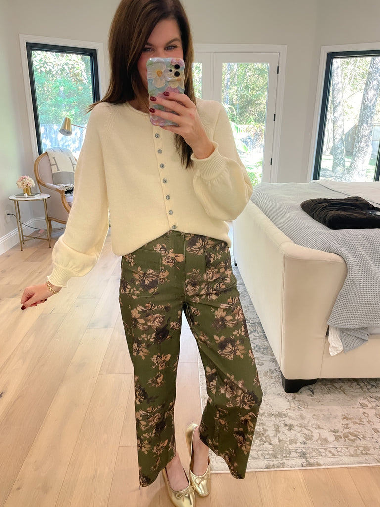 Wildflower Way Jeans in Olive