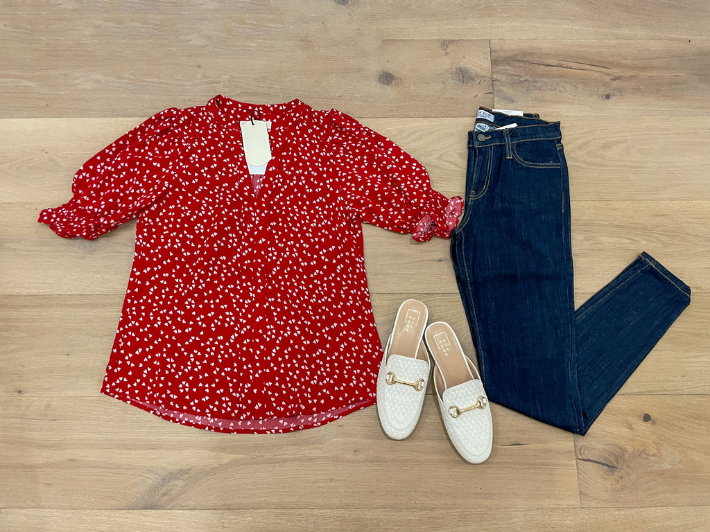 Heart's Desire Puff Sleeve Top