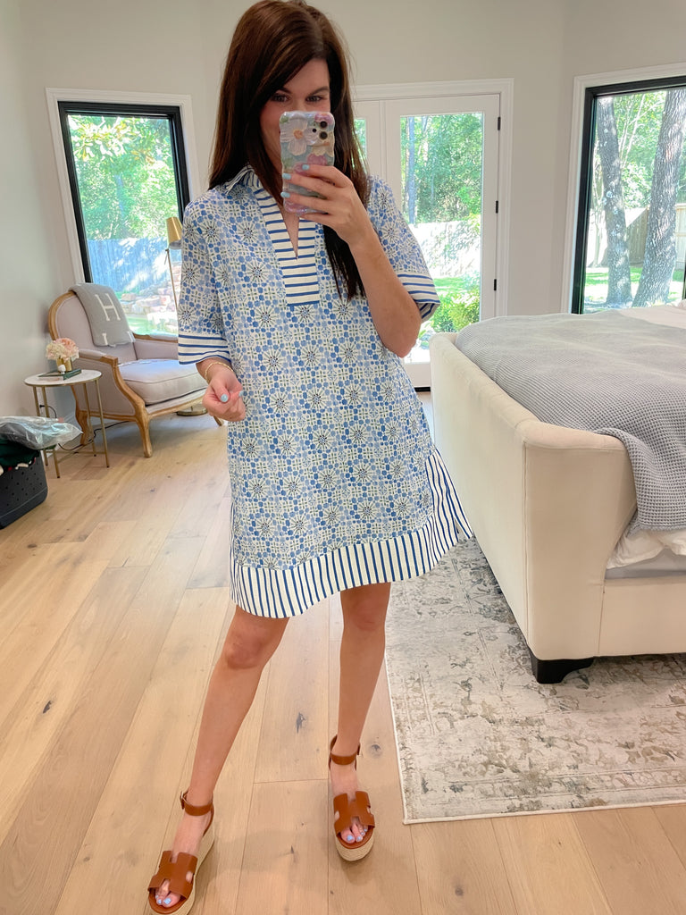 Sea Glass and Stripes Dress