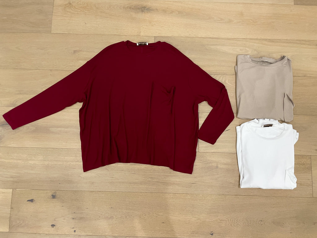 *BELLES & DOORBUSTER* Fall Chill Ribbed Long Sleeve Tops in Multiple Colors *Final Sale*