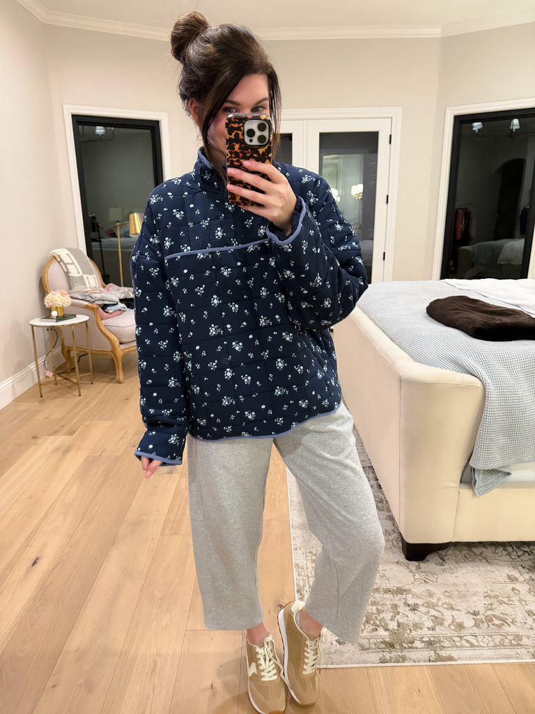 Bloom & Cozy Quilted Pullover