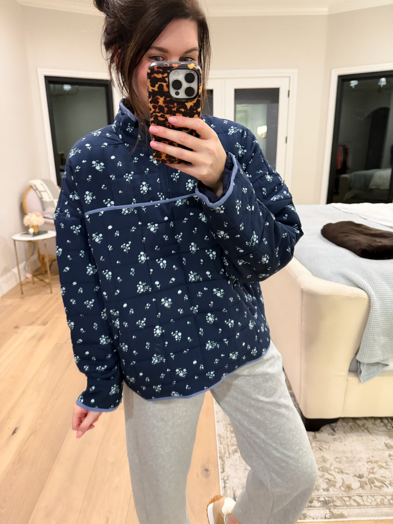 Bloom & Cozy Quilted Pullover