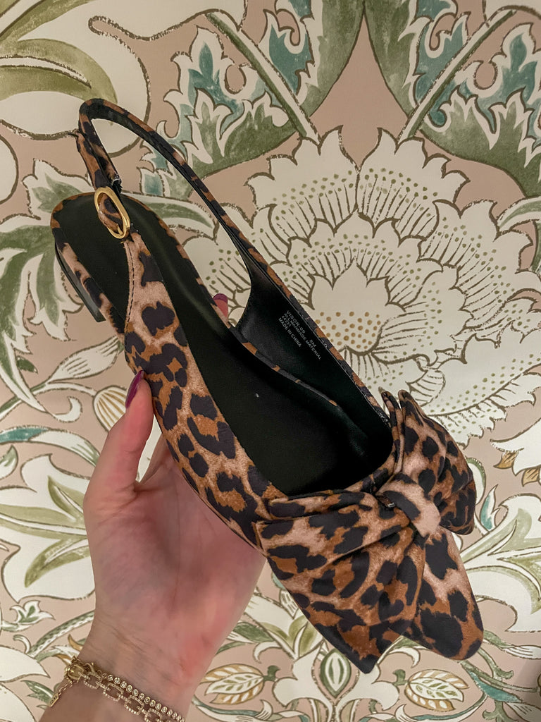 Visor Leopard Slingback Flats