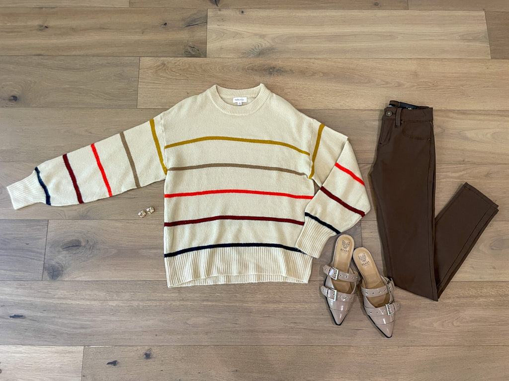 Always Autumn Striped Sweater