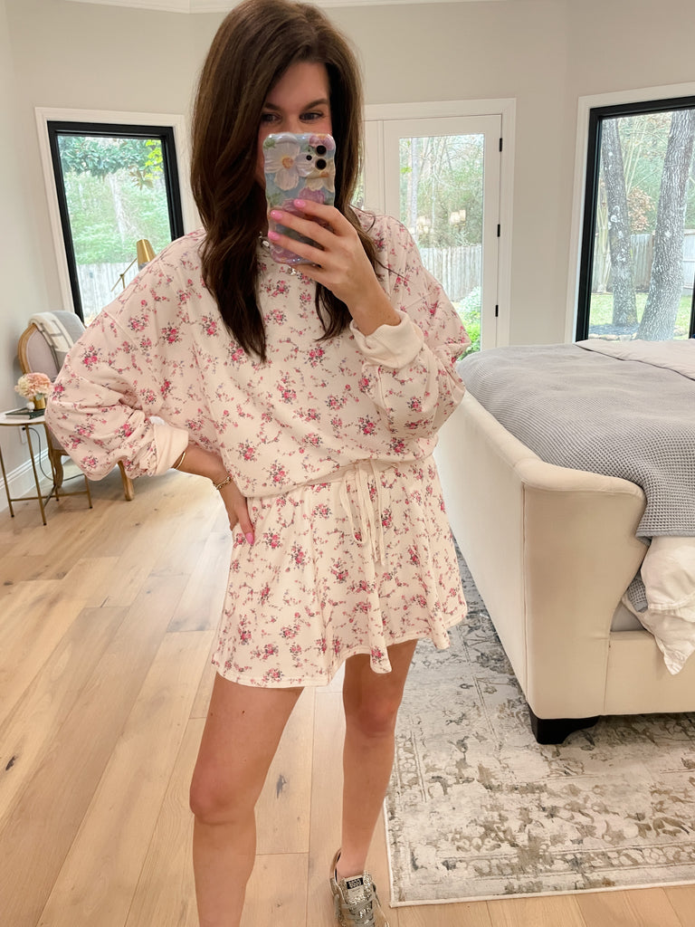 Soft Bloom Skort Set