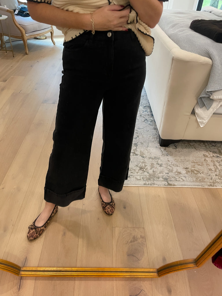 Camden Cuffed Jeans in Black