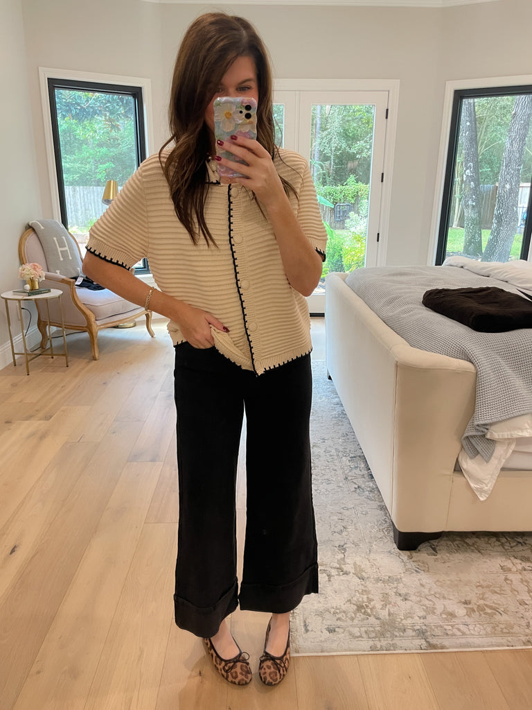 Camden Cuffed Jeans in Black