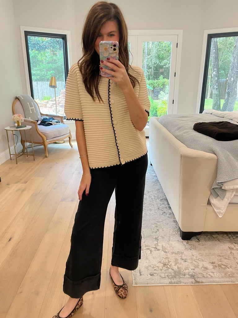 Camden Cuffed Jeans in Black