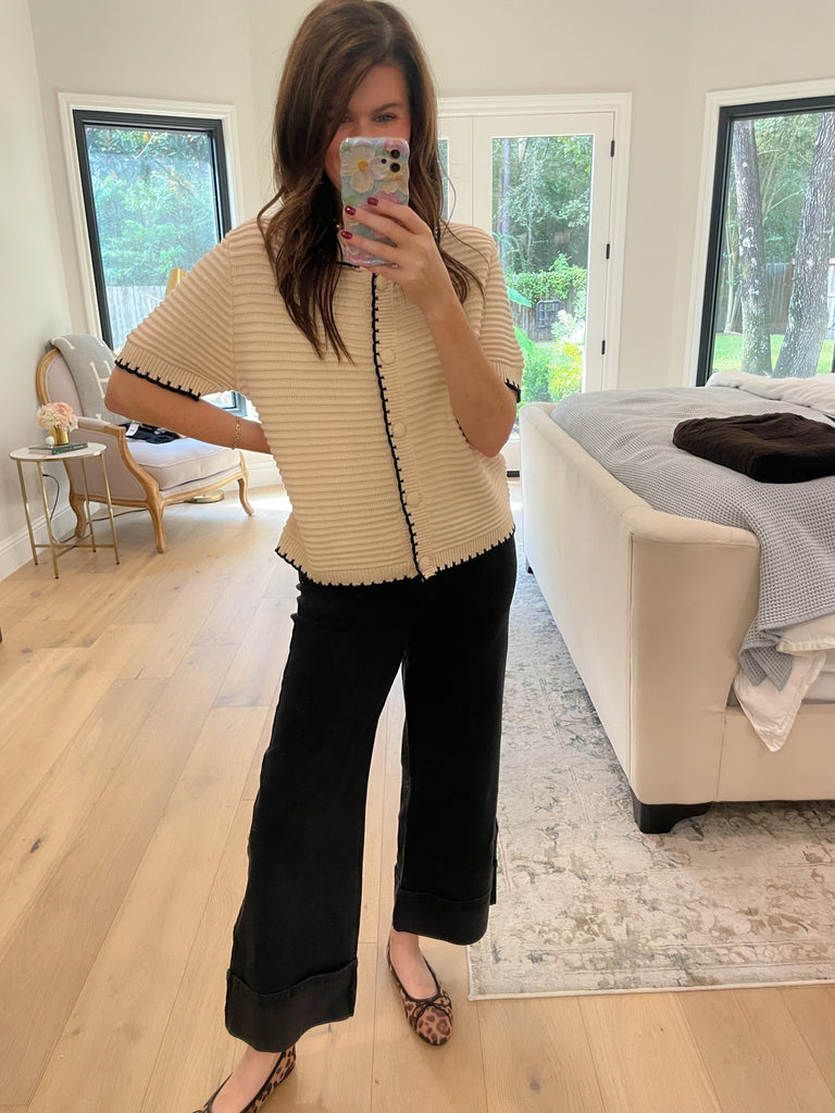 Camden Cuffed Jeans in Black