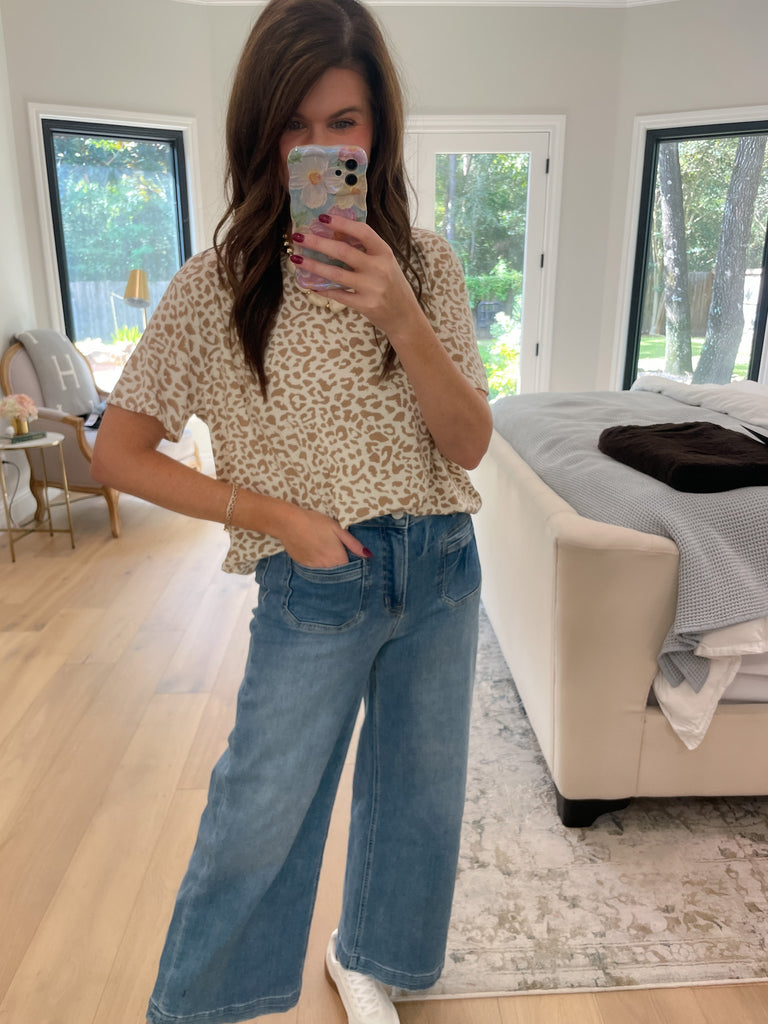 Carefree Spots Tee in Tan