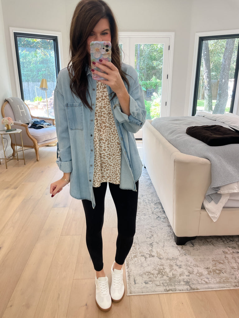 Carefree Spots Tee in Tan