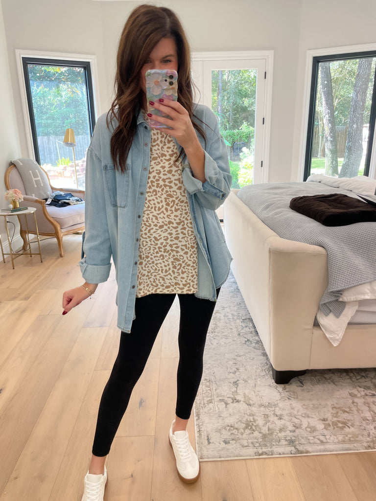 Carefree Spots Tee in Tan