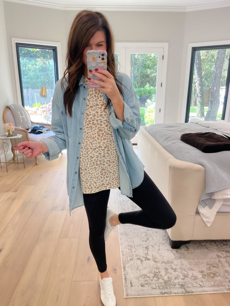 Carefree Spots Tee in Tan