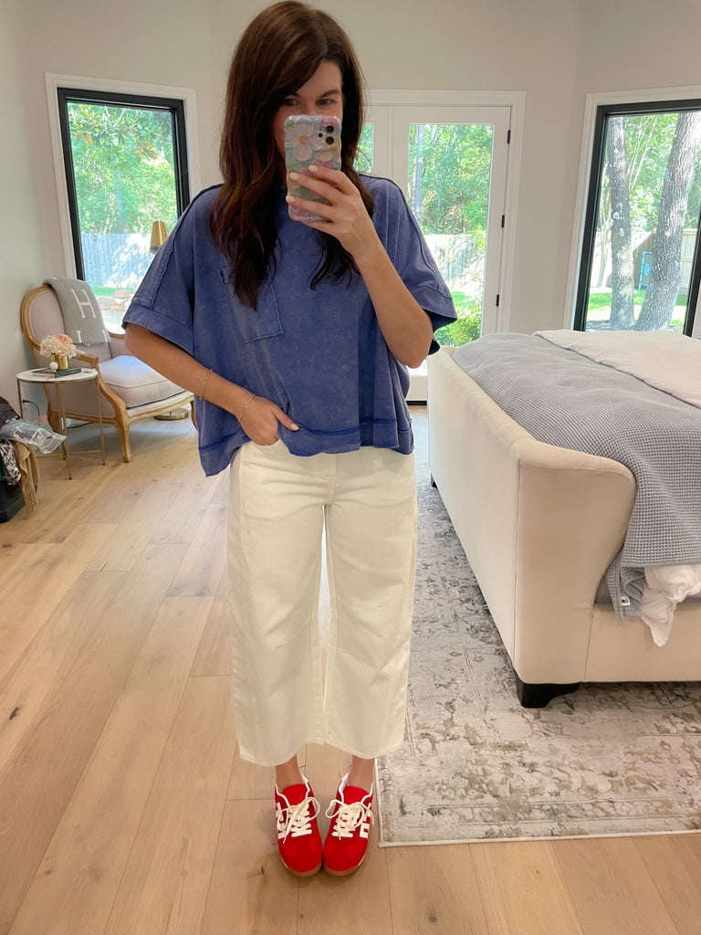 Columbia White Barrel Jeans