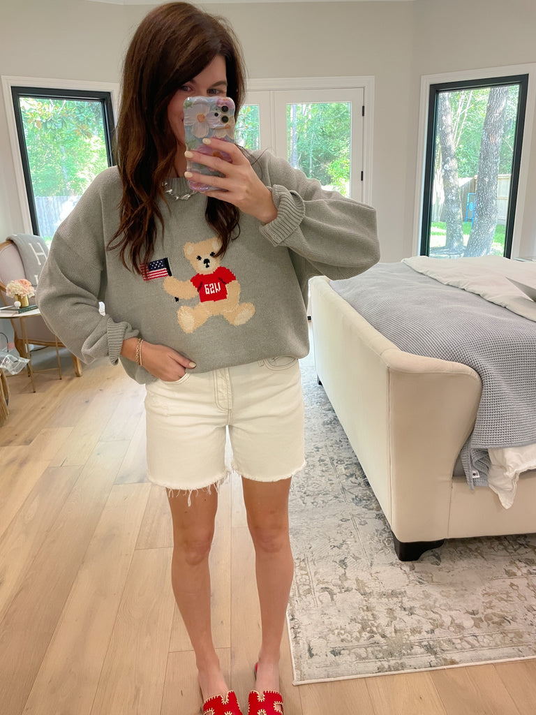USA Teddy Bear Sweater