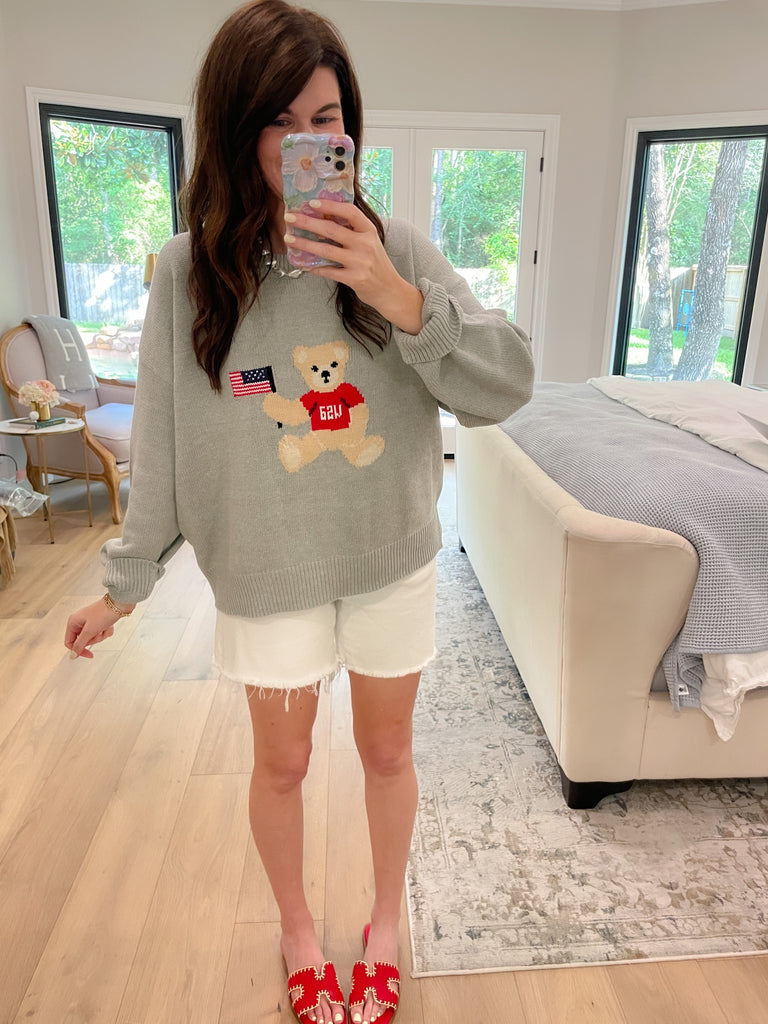 USA Teddy Bear Sweater