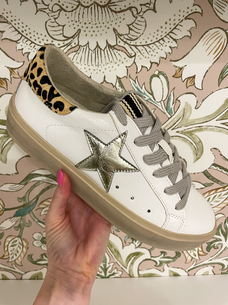 Shu Shop Reba Sneakers in Gold Crinkle