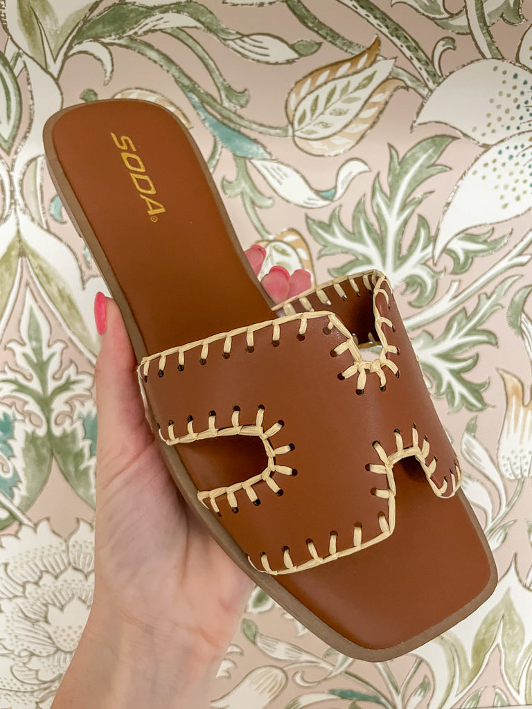 Finity H-Strap Sandals in Tan