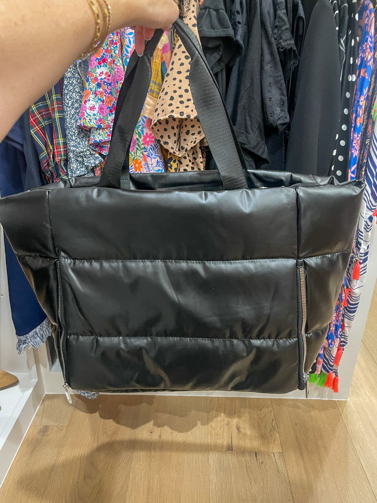 Jet Set Waterproof Quilted Tote in Black *Final Sale*