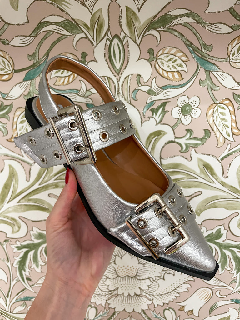 Rivets Slingback Flats