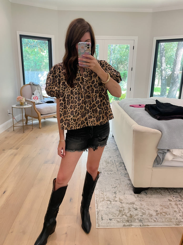 Leopard Lane Top