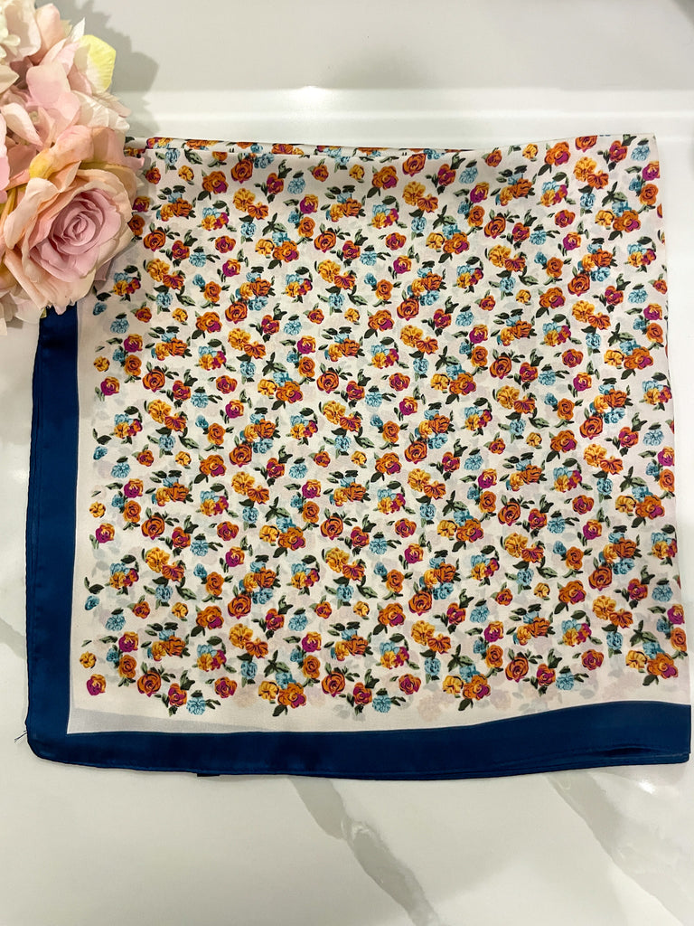 Rose Garden Bandana in Navy *Final Sale*