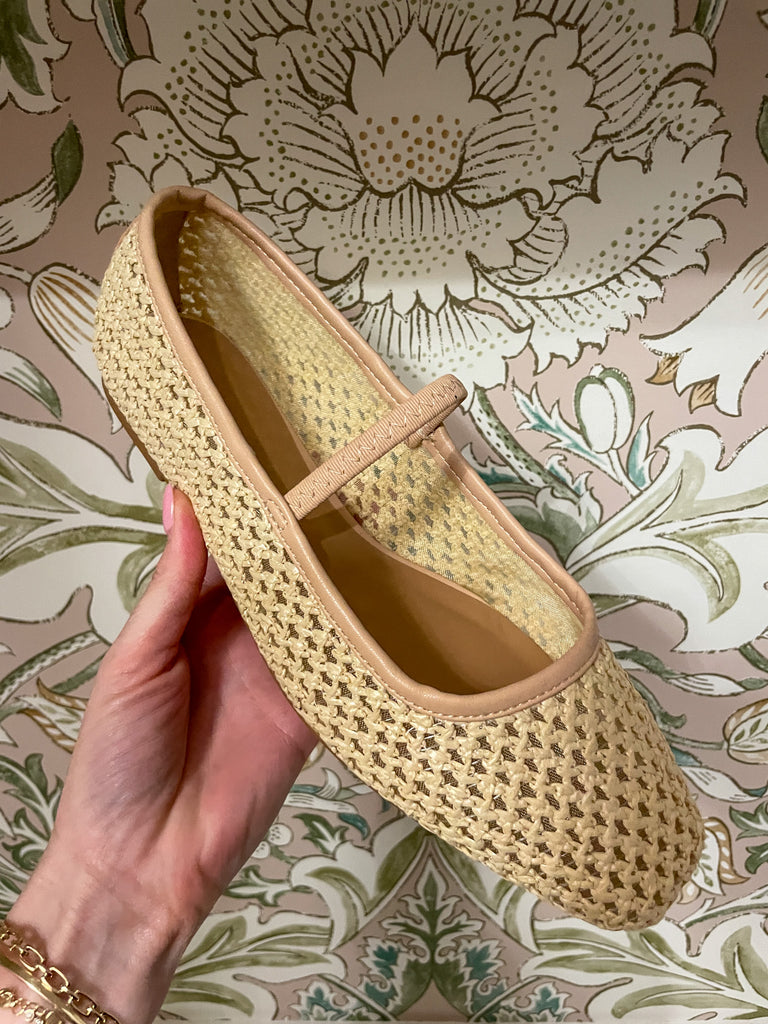 Breeda Rattan Ballet Flats