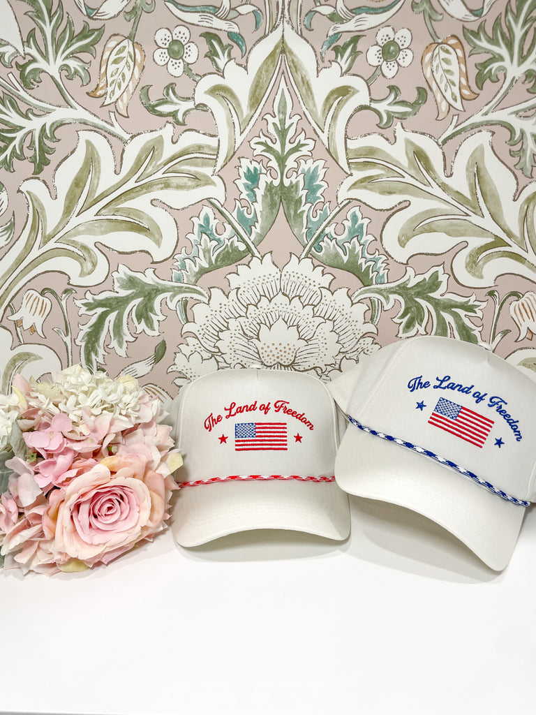 The Land Of Freedom Flag Embroidered Trucker Hat *Final Sale*