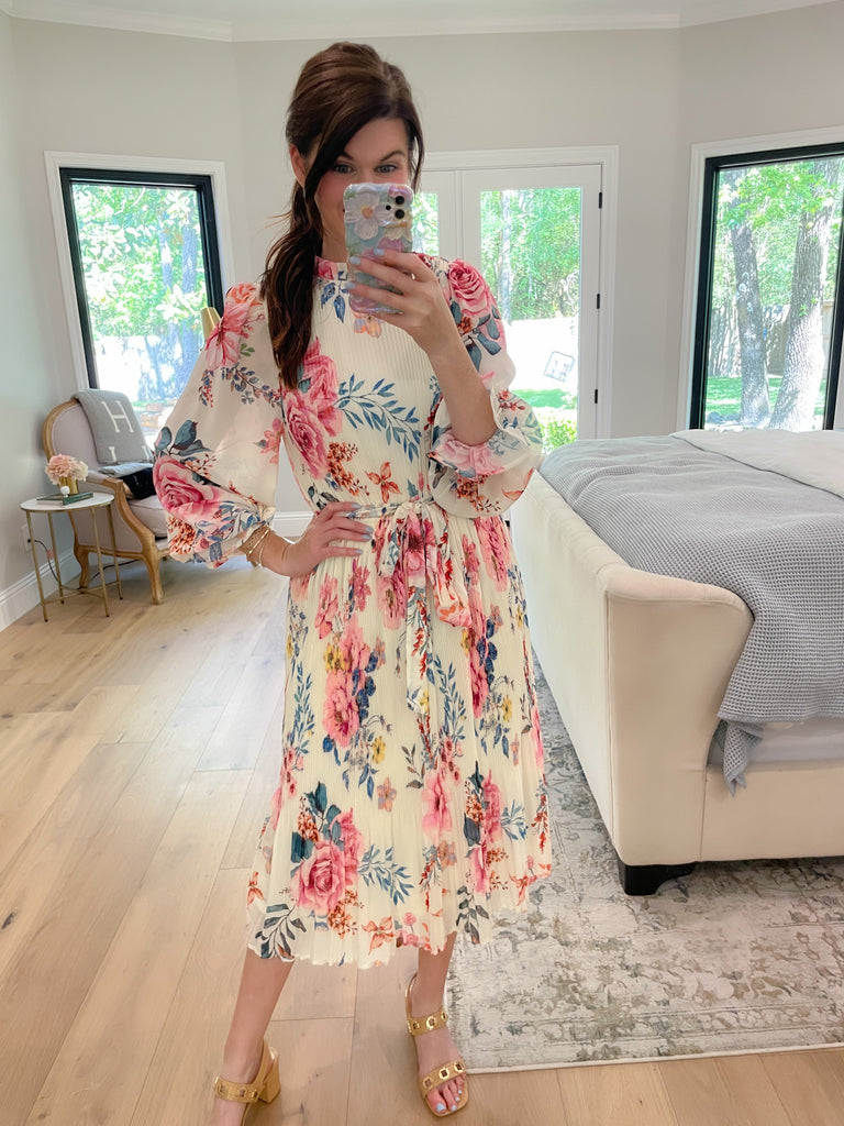 Picture Perfect Pleated Midi Dress