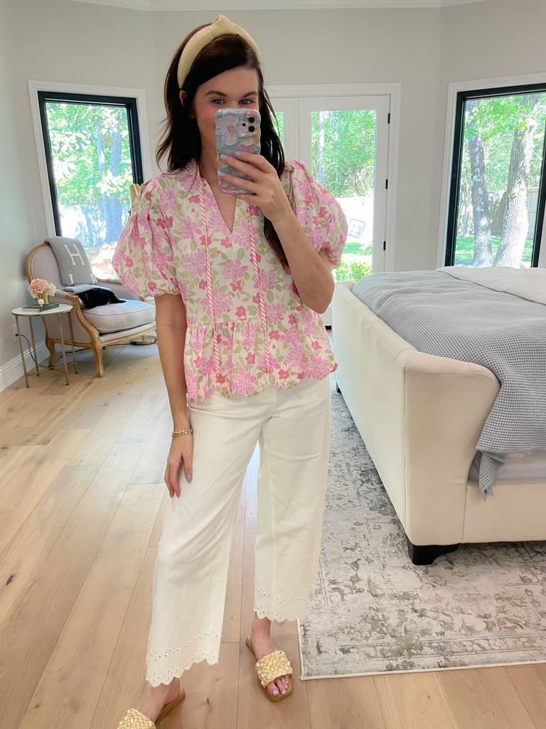 Feeling Butterflies Top in Pink