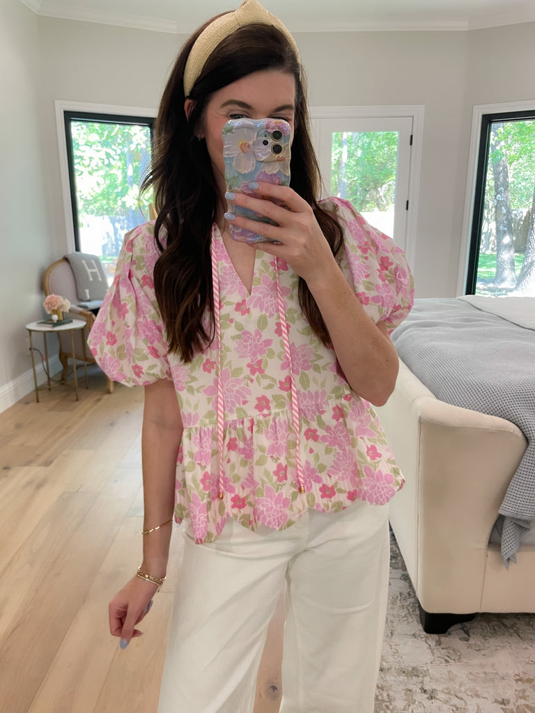Feeling Butterflies Top in Pink