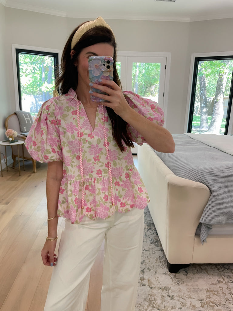 Feeling Butterflies Top in Pink