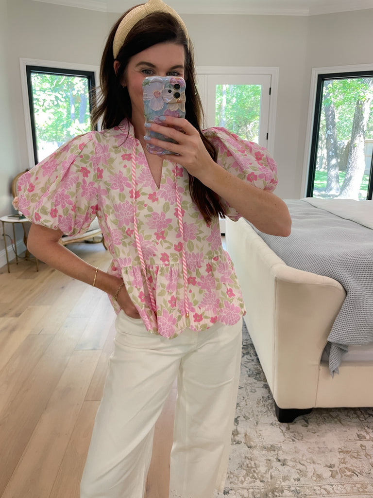 Feeling Butterflies Top in Pink