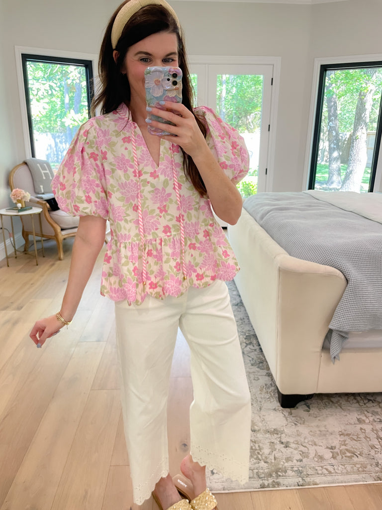 Feeling Butterflies Top in Pink