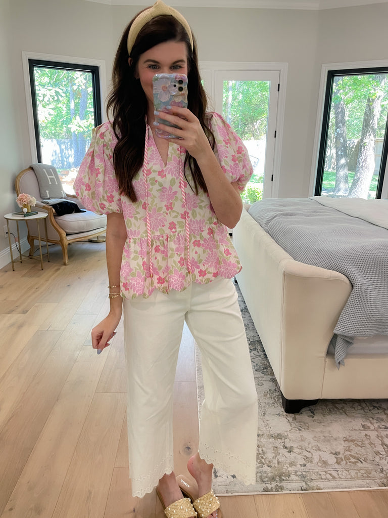 Feeling Butterflies Top in Pink