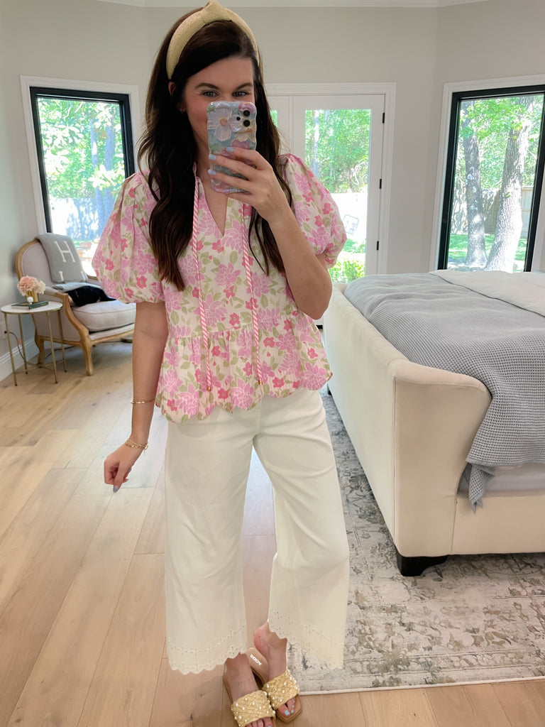 Feeling Butterflies Top in Pink