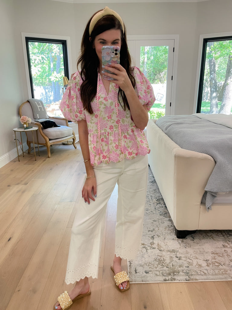 Feeling Butterflies Top in Pink