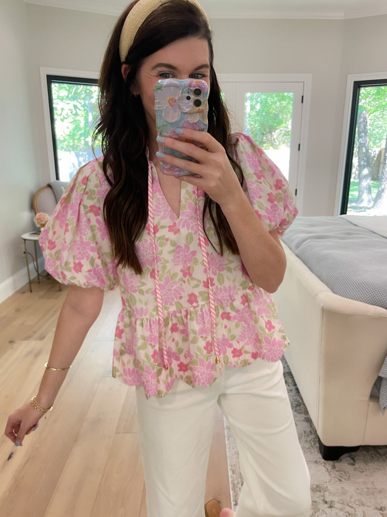 Feeling Butterflies Top in Pink