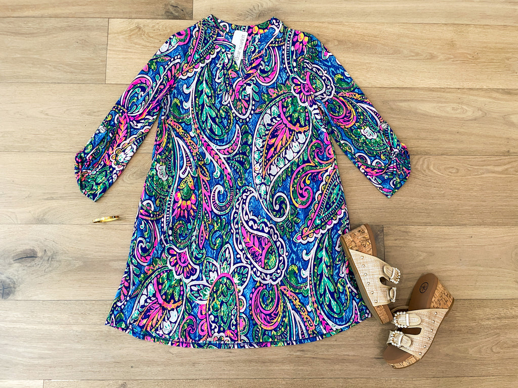 Dear Scarlett Classic Dress in Royal Swirl